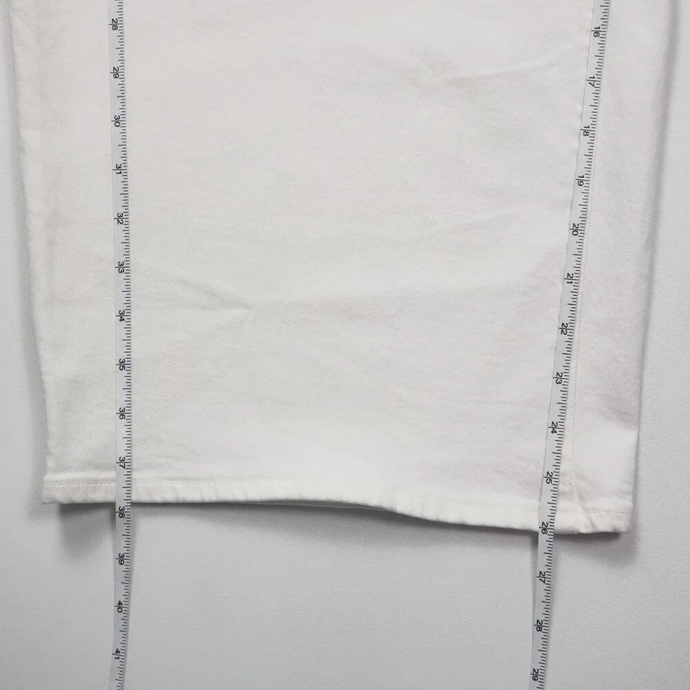 Madewell The Plus Perfect Vintage Wide-Leg Crop Jeans Womens Size 24W Tile White - Picture 9 of 16